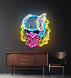 Amor Head Skull Led Neon Sign Light Pop Art