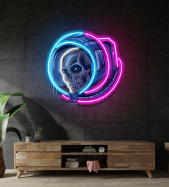 Astronaut Skull Led Neon Sign Light Pop Art