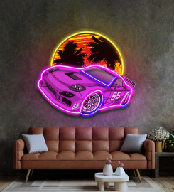 Beach Side Racing Led Neon Sign Light Pop Art