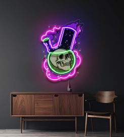 Bong Skull Led Neon Sign Light Pop Art