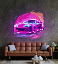 Colorful Car Led Neon Sign Light Pop Art