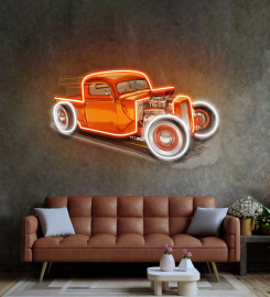 Drag Racing Car Led Neon Sign Light Pop Art