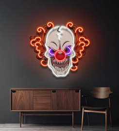 Evil Clown Skull Led Neon Sign Light Pop Art