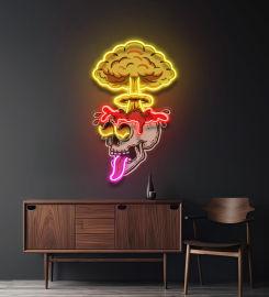 Exploded Skull Led Neon Sign Light Pop Art