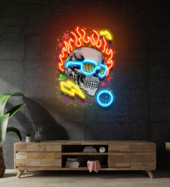 Galaxy Skull Led Neon Sign Light Pop Art