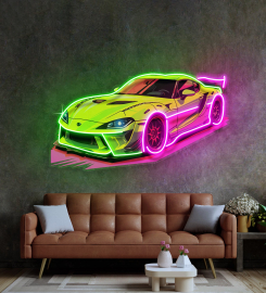 Green Sport Car Led Neon Sign Light Pop Art