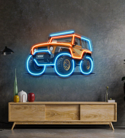 Modern Adventure Off Roading Suv Led Neon Sign Light Pop Art