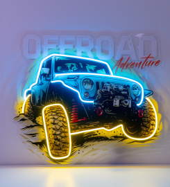 Offroad Adventure Dark Car Led Neon Sign Light Pop Art