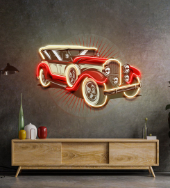 Old Car Power Led Neon Sign Light Pop Art