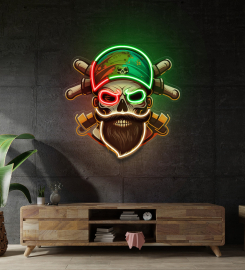 Pirate Skull Led Neon Sign Light Pop Art