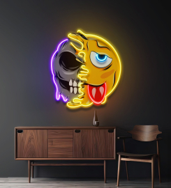 Pleh Emoji Skull Led Neon Sign Light Pop Art