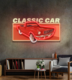 Retro Car Led Neon Sign Light Pop Art