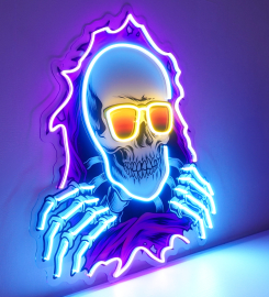 Skull Hole Led Neon Sign Light Pop Art