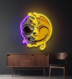 Smile Emoji Skull Led Neon Sign Light Pop Art