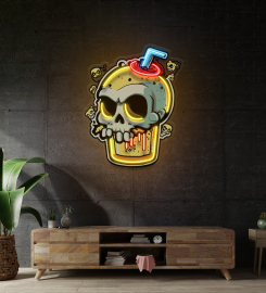 Smoothies Skull Led Neon Sign Light Pop Art