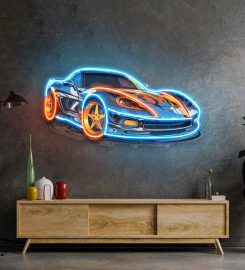 Sports Car Led Neon Sign Light Pop Art