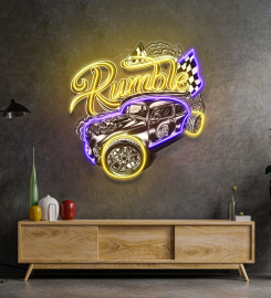 Super Power Label Led Neon Sign Light Pop Art