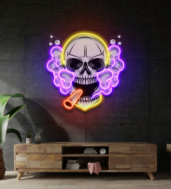 Tobacco Skull Vibe Led Neon Sign Light Pop Art