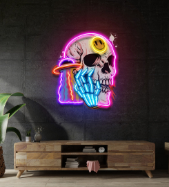 Ufo Skull Vibe Led Neon Sign Light Pop Art