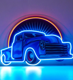 Vintage Pickup Truck Led Neon Sign Light Pop Art